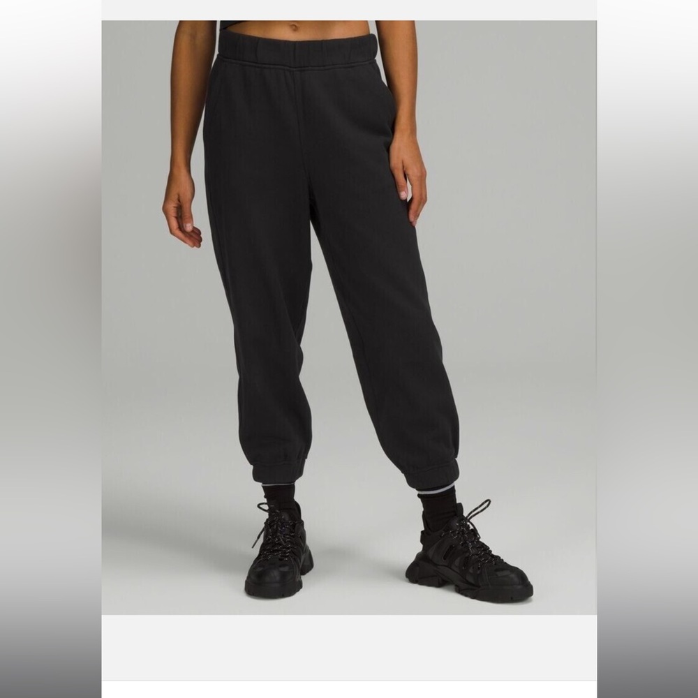 Lululemon Athletica Black Track Pants with Elastic Cuffs
